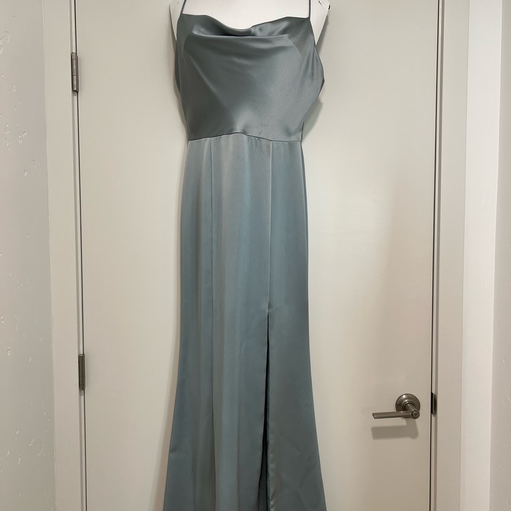 Amsale Chloe Dress, Jade color, size 8
